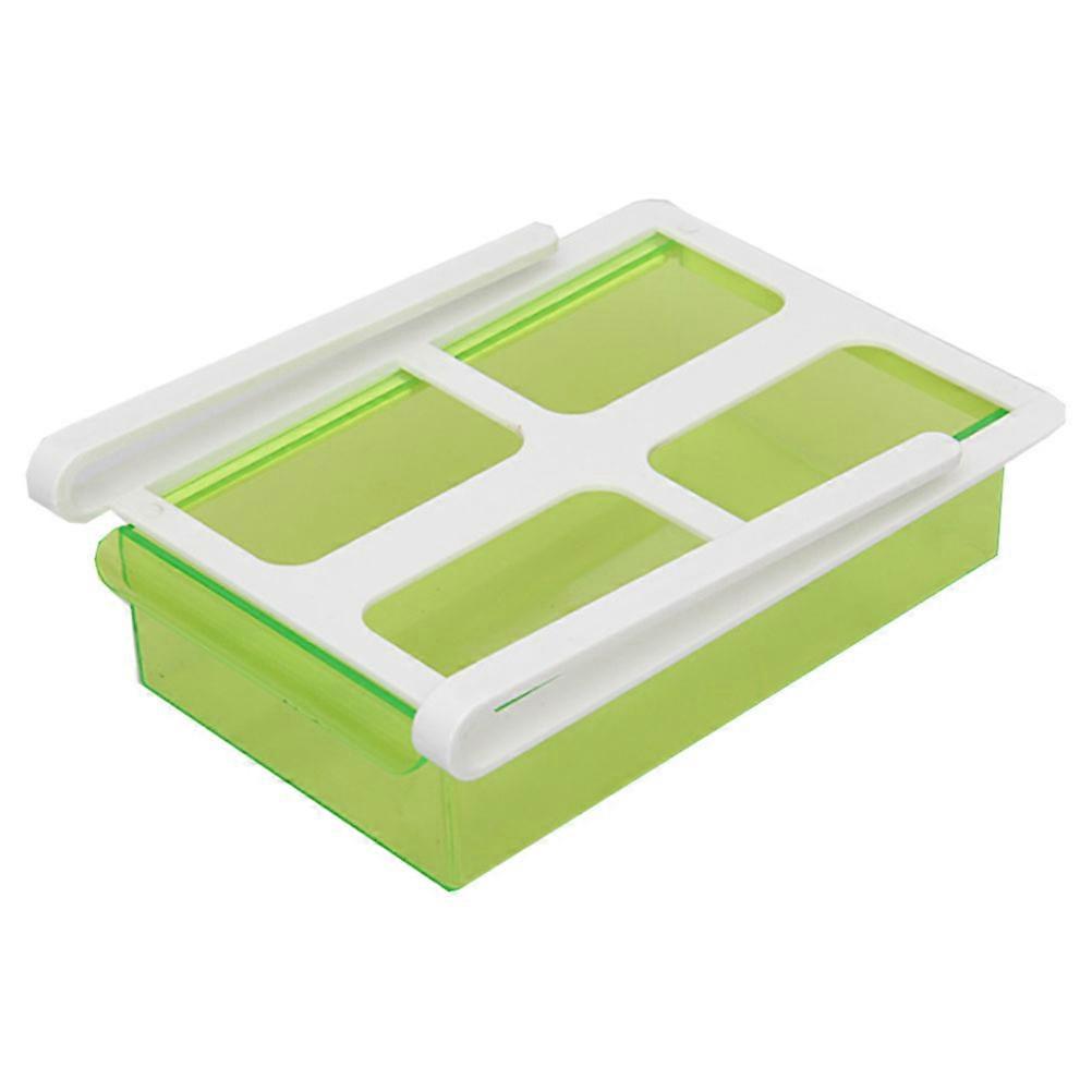 Refrigerator Sliding Drawer Bins Fridge Layer Storage Rack for Kitchen 2Pcs