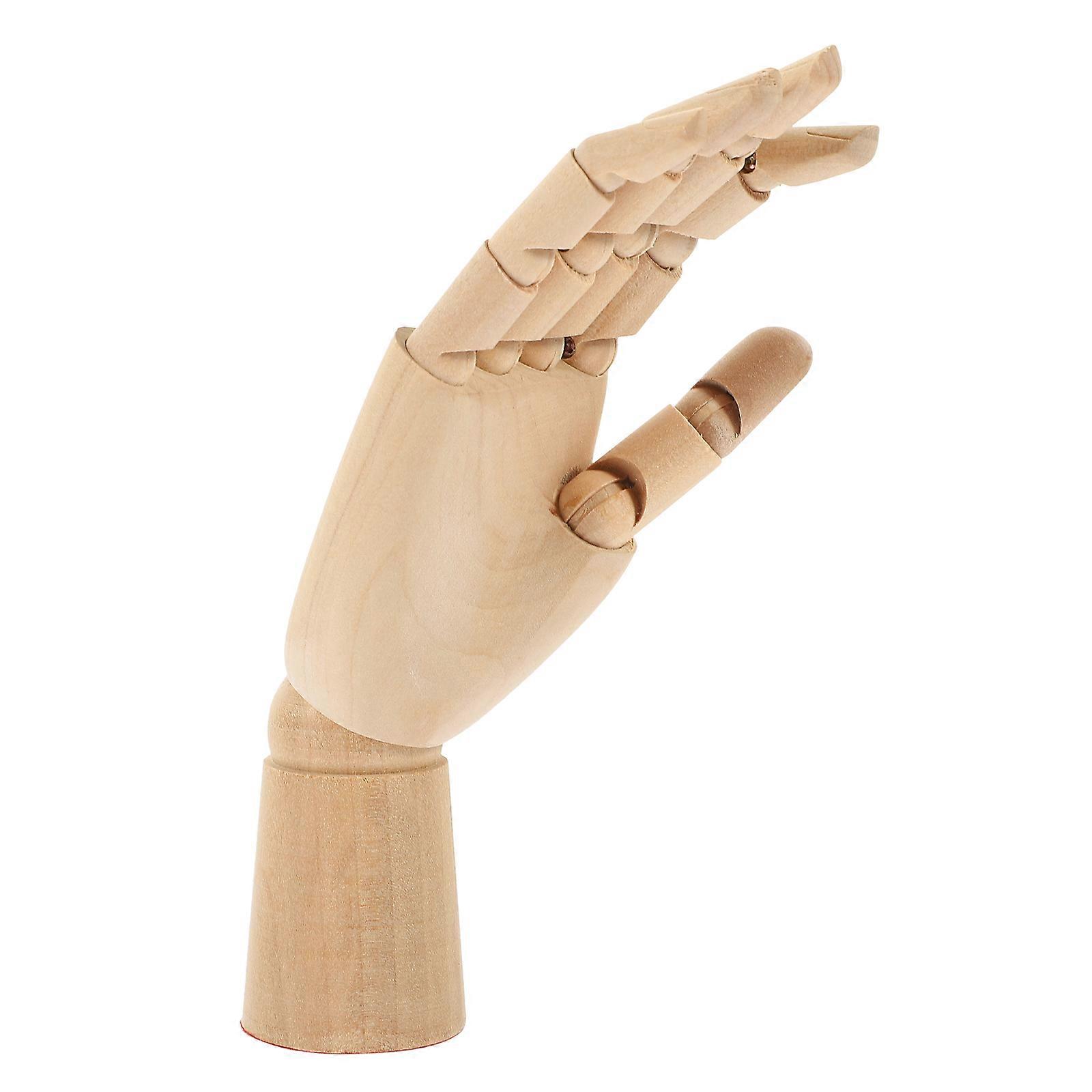 Hand Model Wooden Puppet for Decor 2Pcs Flexible Joint Adornment