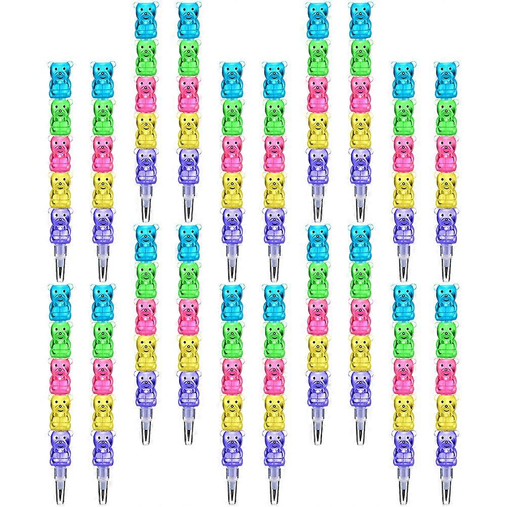 Creative Plastic Stacking Pencils for Kids Writing 90Pcs Multicolor