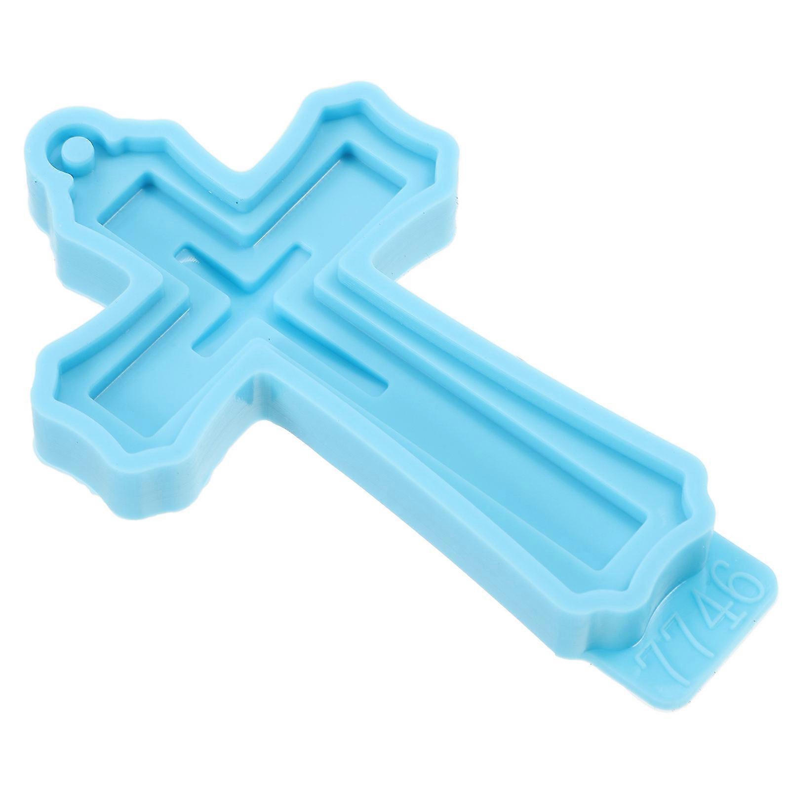 Durable Silicone Cross Mold For Easy Pendant Making And Keychain Creation 1Set Perfect For Crafts