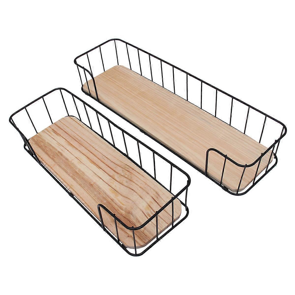 No Drilling Storage Rack Wall Mounted Storage Organizer 2Pcs for Home