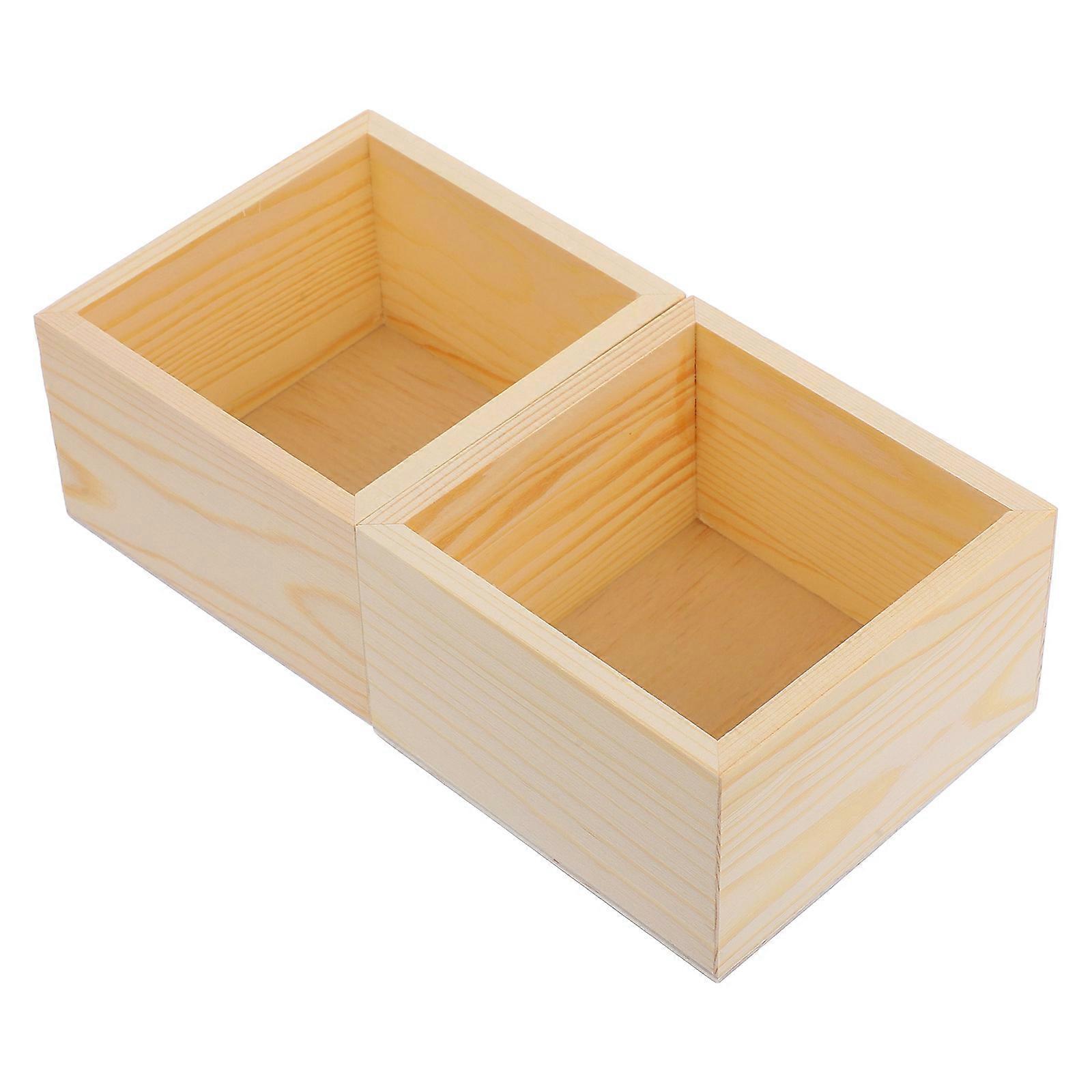 Trinket Storage Box Wooden Box for Storage 6Pcs Small Rustic Organizer