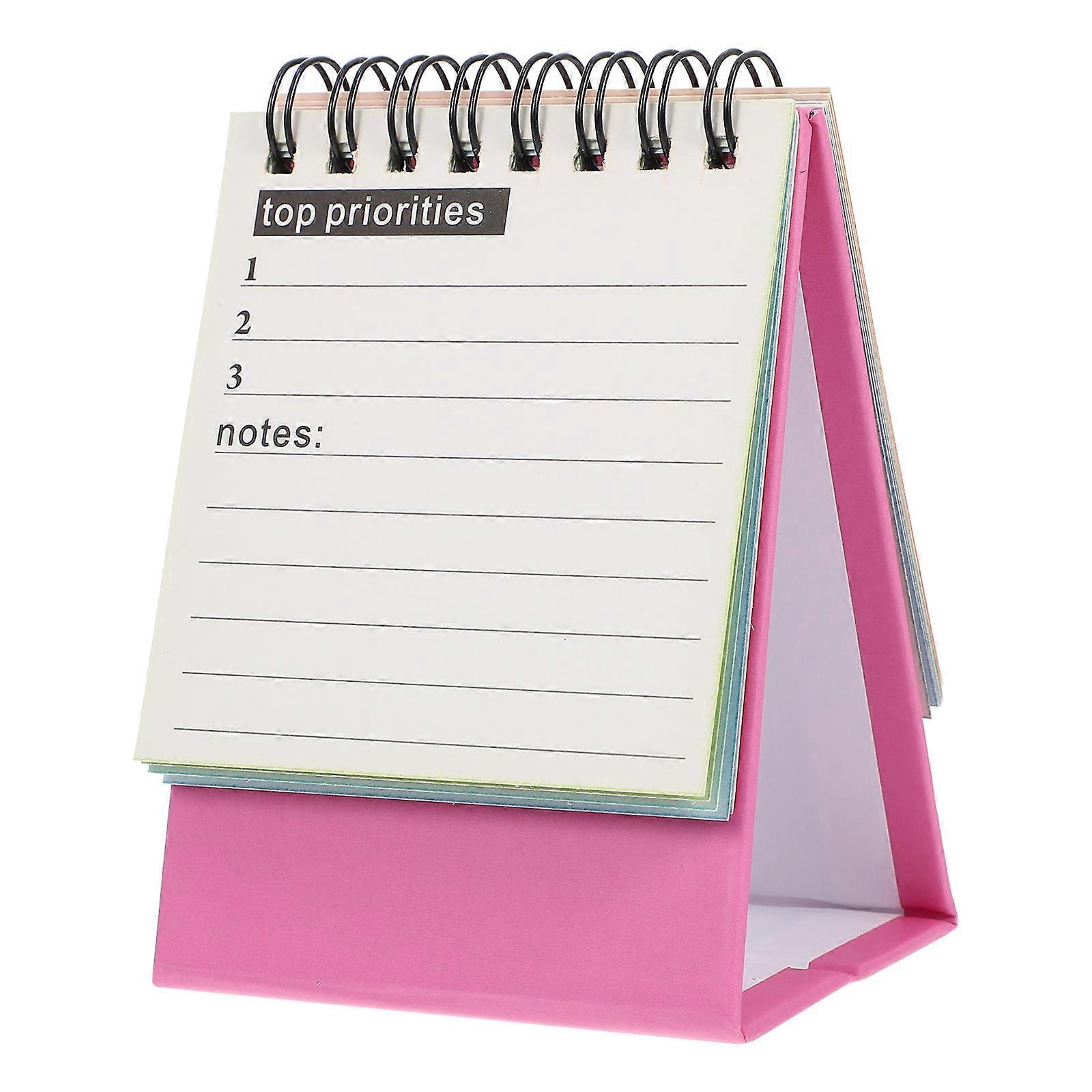 Desk Calendars Standing Desk Calendar 2022 Yearly Planner Time Management And Date Marking For Students 4.3×3.1×2.4in Pink 1Pack