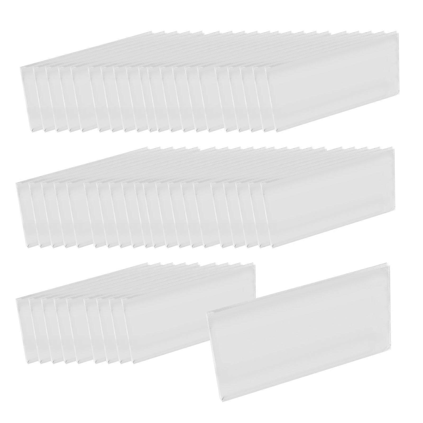 Blank Rectangle Acrylic Name Card Rectangular for Birthday Events 9Cmx5cm 50pcs