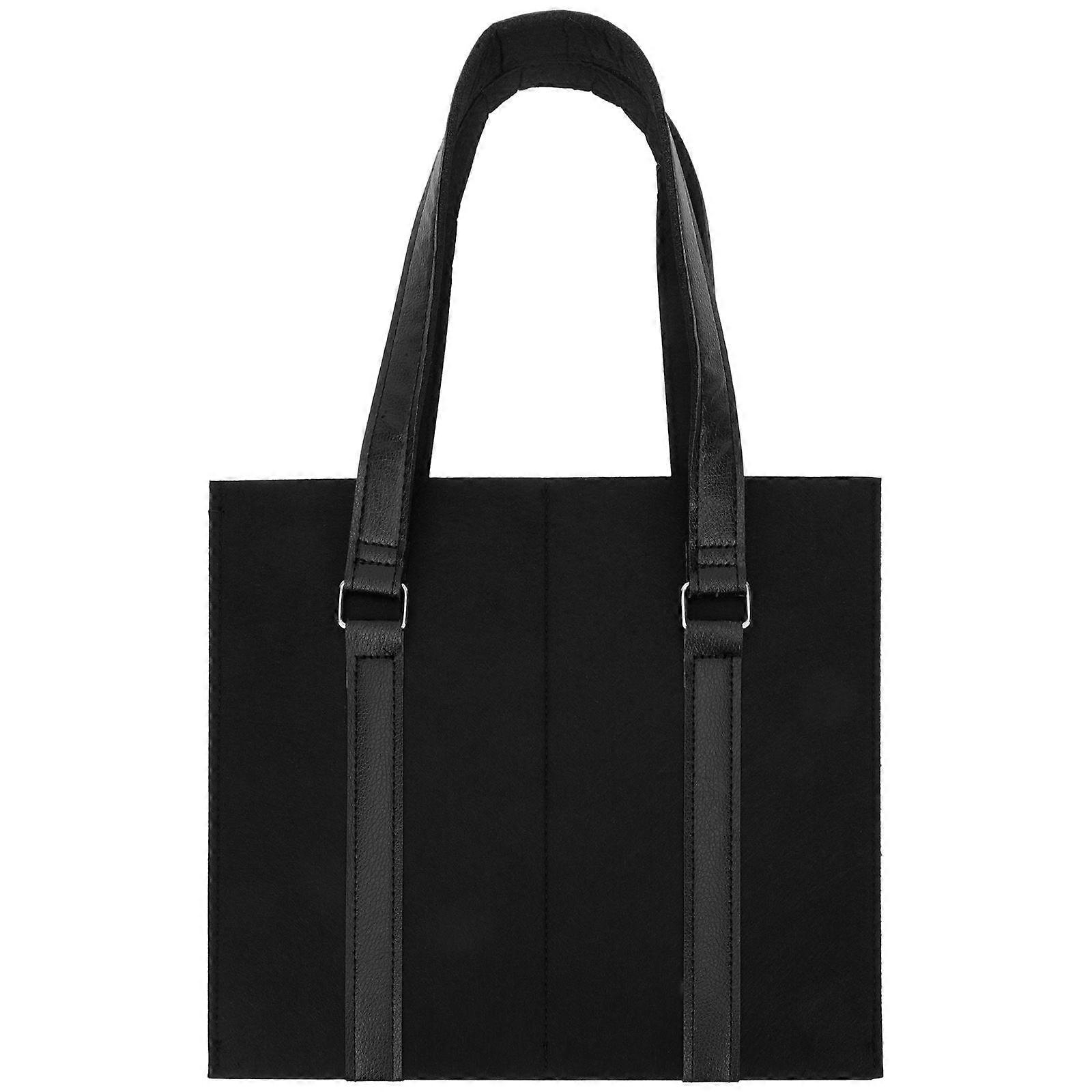 Felt Wine Carrier Black Bag for Storage Use 2Pcs