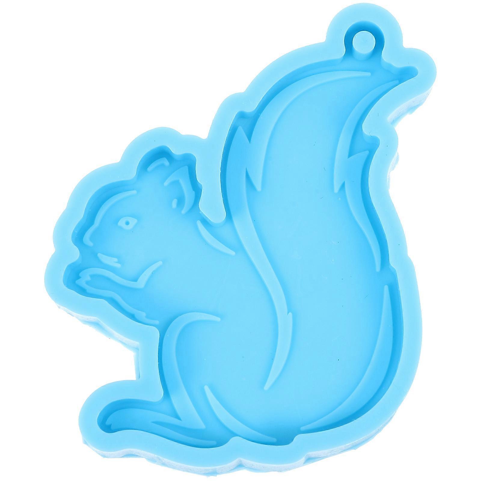 Squirrel Shape Silicone Mold for DIY Silicone Casting Mold Blue