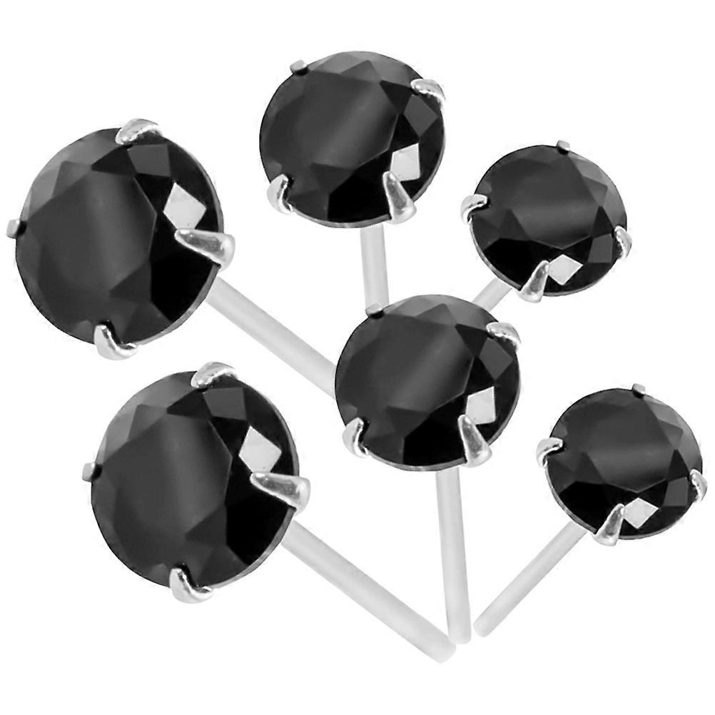 Earrings Sets Trendy Minimalist Square Shape Silver Material Rust-resistant Party Daily Wearing 3 Pairs