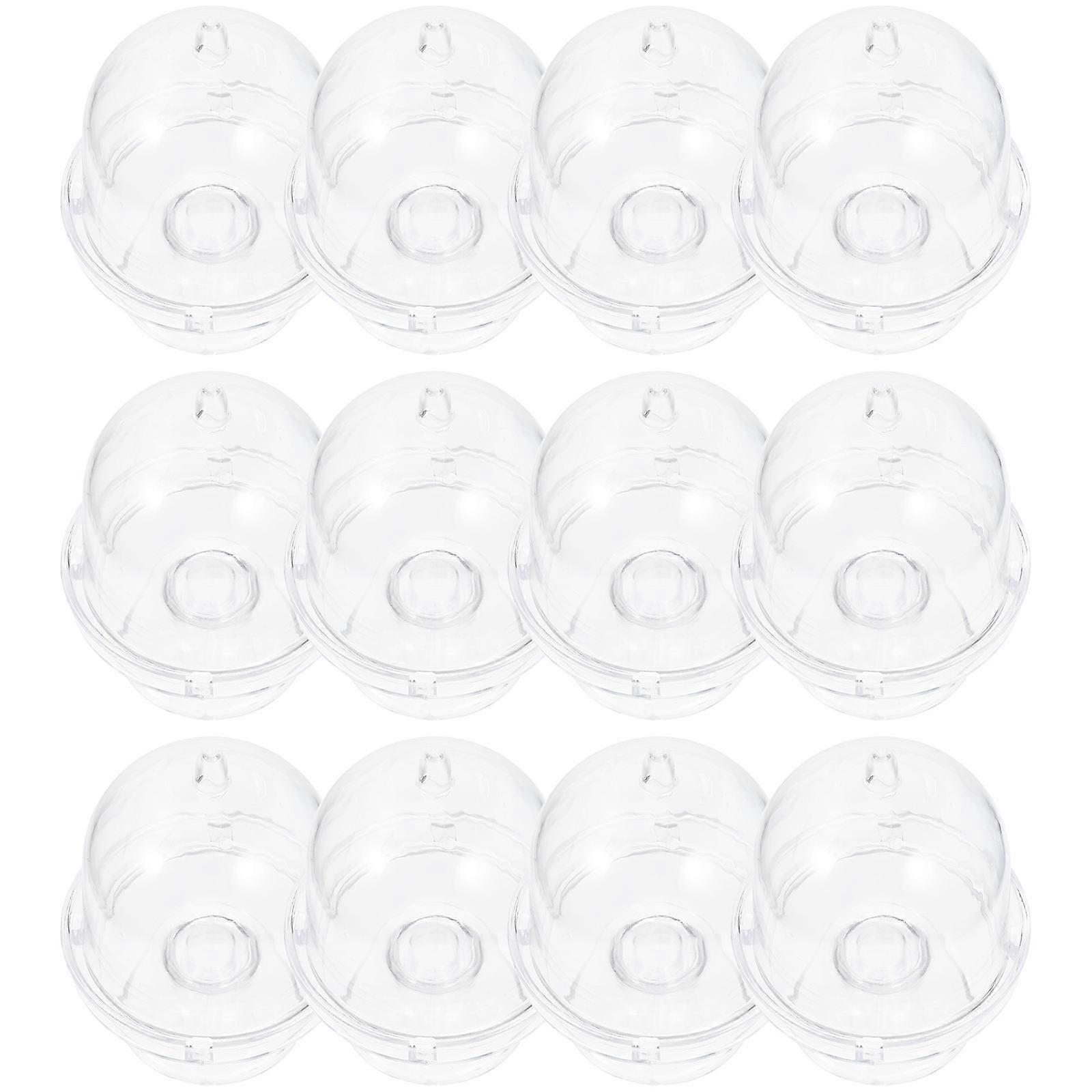 Miniature Cake Covers Transparent Plastic for Decoration 12Pcs Mini Covers