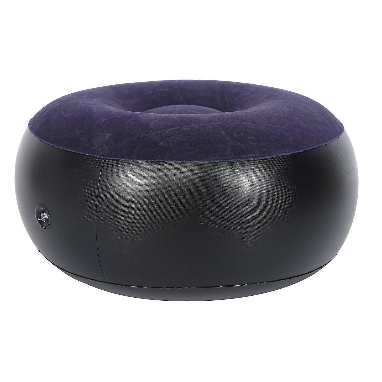 Purple Small Inflatable Stool for Home Office Travel, Folding Portable Multifunction Chair Ottoman Footrest for Adults Teens Kids