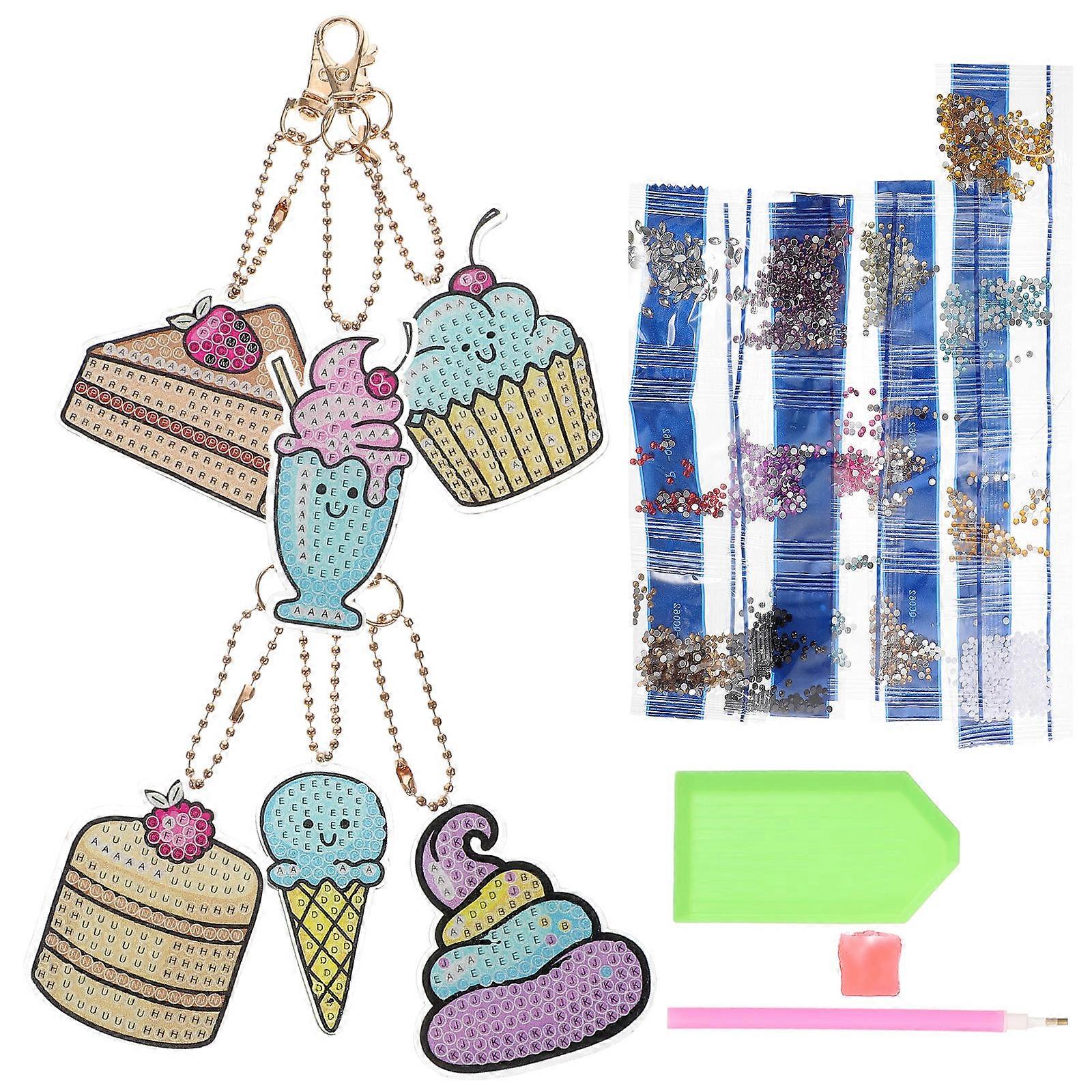 Hawaiian Rhinestone Keychain Pendant for Decoration with 3Sets Included