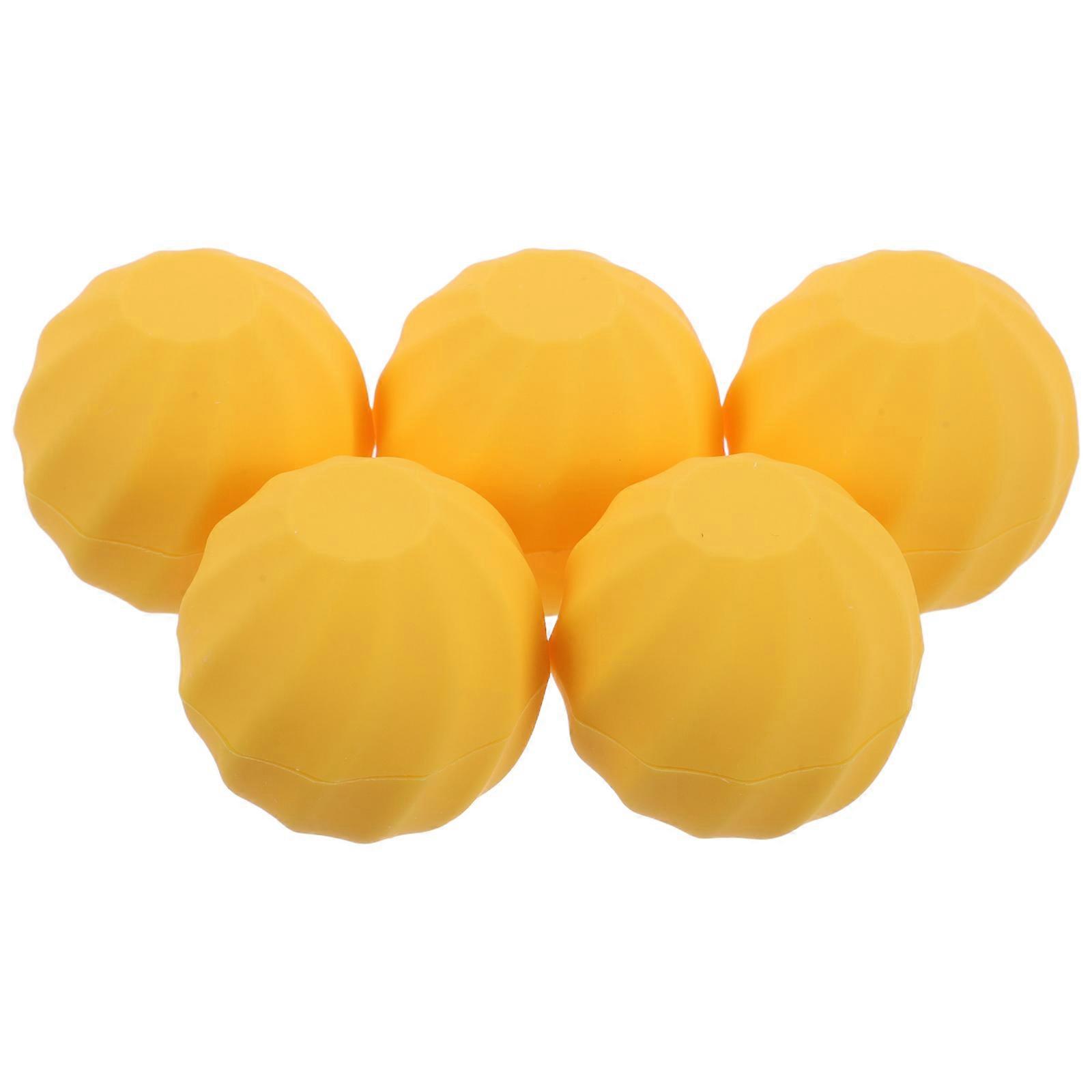 Empty Round Lip Balm Tubes Plastic for Storage 5Pcs Yellow