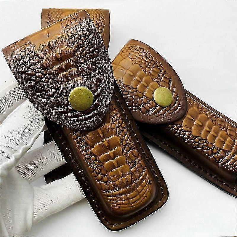 Folding Knife Sheath Pouch Holder Belt Loop Case Pocket Knife Leather Sheath