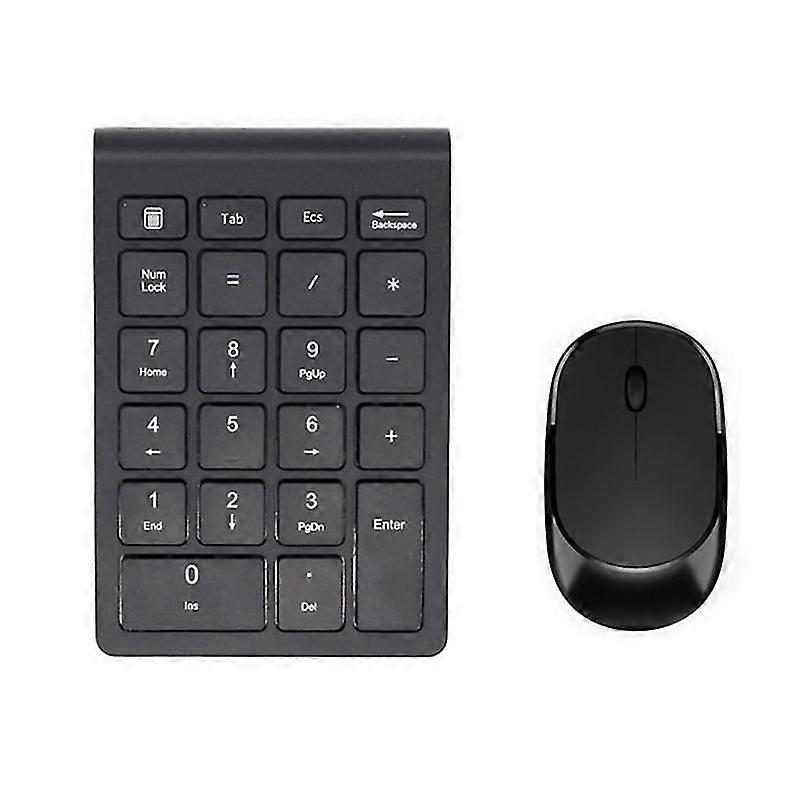 2.4g Wireless Numpad And Mouse Kit Protable 22-key Numeric Keyboard For Laptop