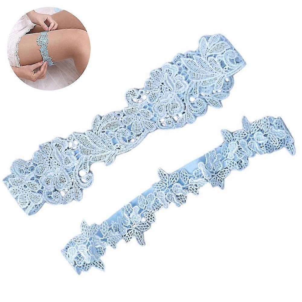 בירית כלה לחתונה - גרביים פרחי תחרה עם קישוטים פרחוניים