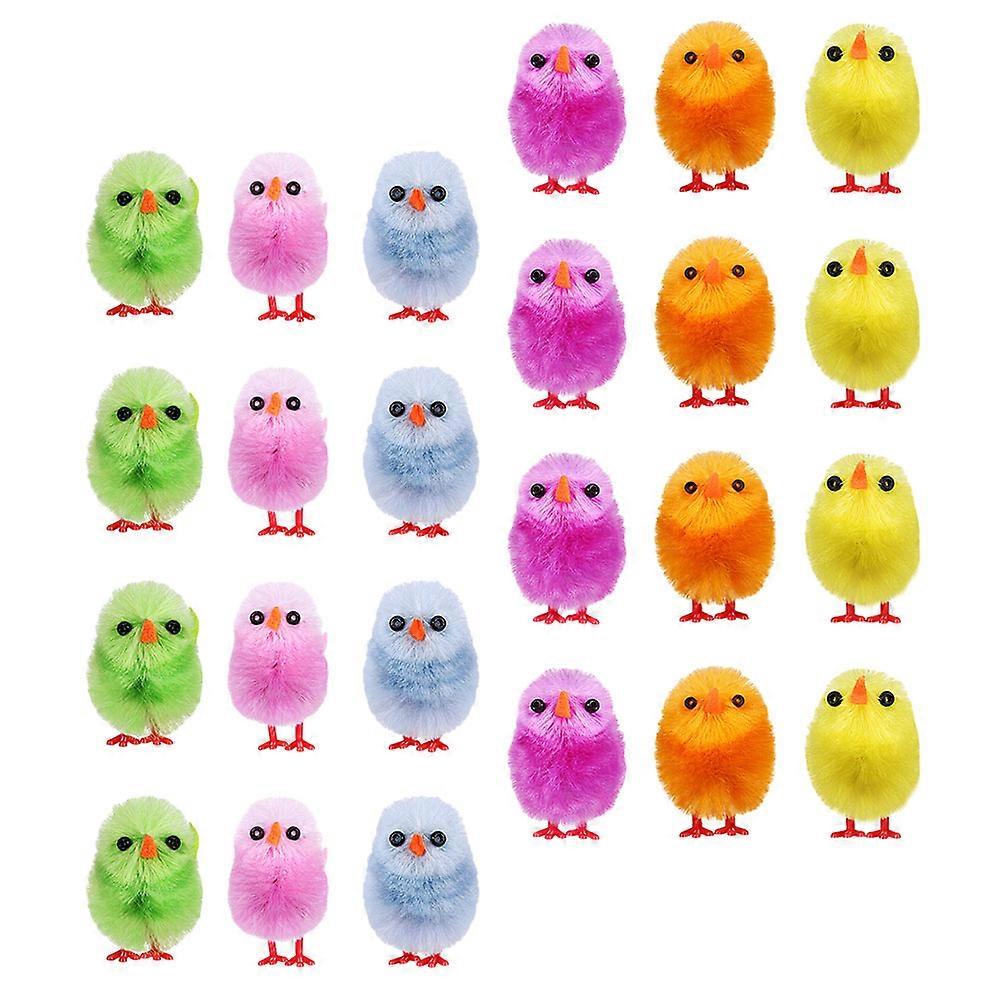 Plush Easter Chicks for Decor Featuring 48Pcs Mini Easter Chick Toys