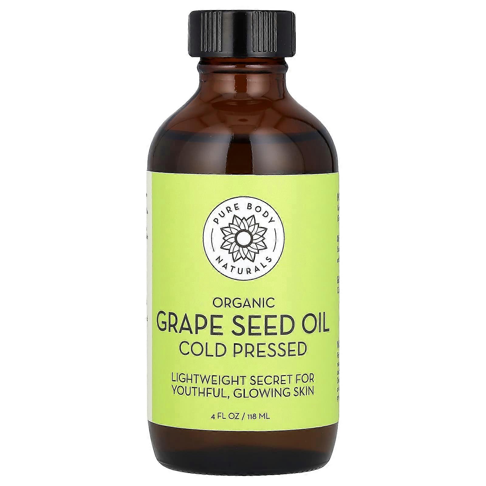 Organic Grape Seed Oil, 4 fl oz (118 ml)