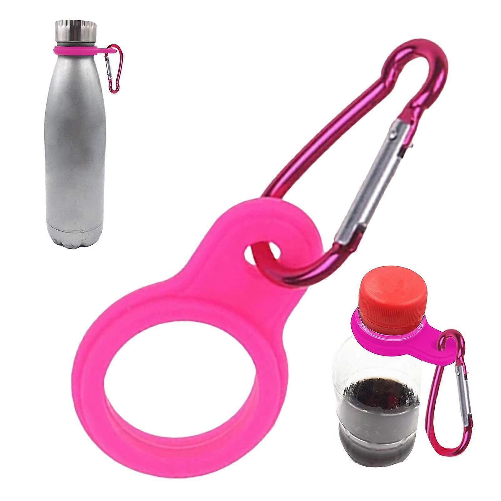 Water Bottle Buckle Clip Silicone Bottle Clip Aluminum Carabiner Lightweight Travel Bottle Compatible Hot Pink