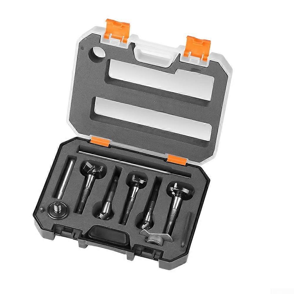 10Piece Threaded Drill Bit Set With Extension Rods And Stopper, 1535mm Carbon Steel Boring Bits, For Handheld Drills