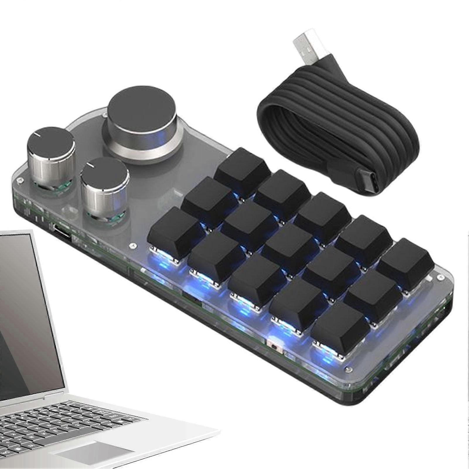 Keyboard With Interface OneHand Programmable Gaming Keyboard RGB Keypad Wired USB Hot Replaceable Gaming Offices