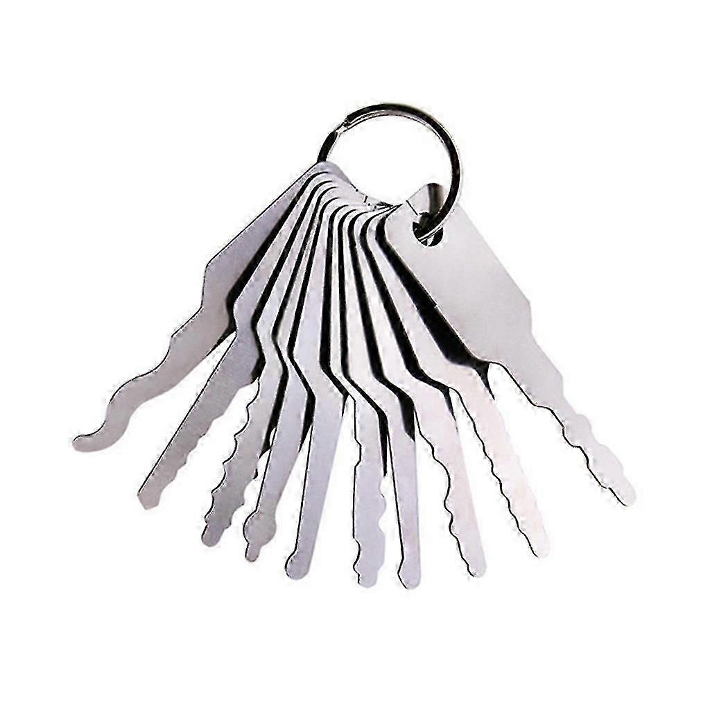 10 Pieces Practical Unlocking Lock Repair Jiggler Keys 3inch Length Keys Tools 25-26