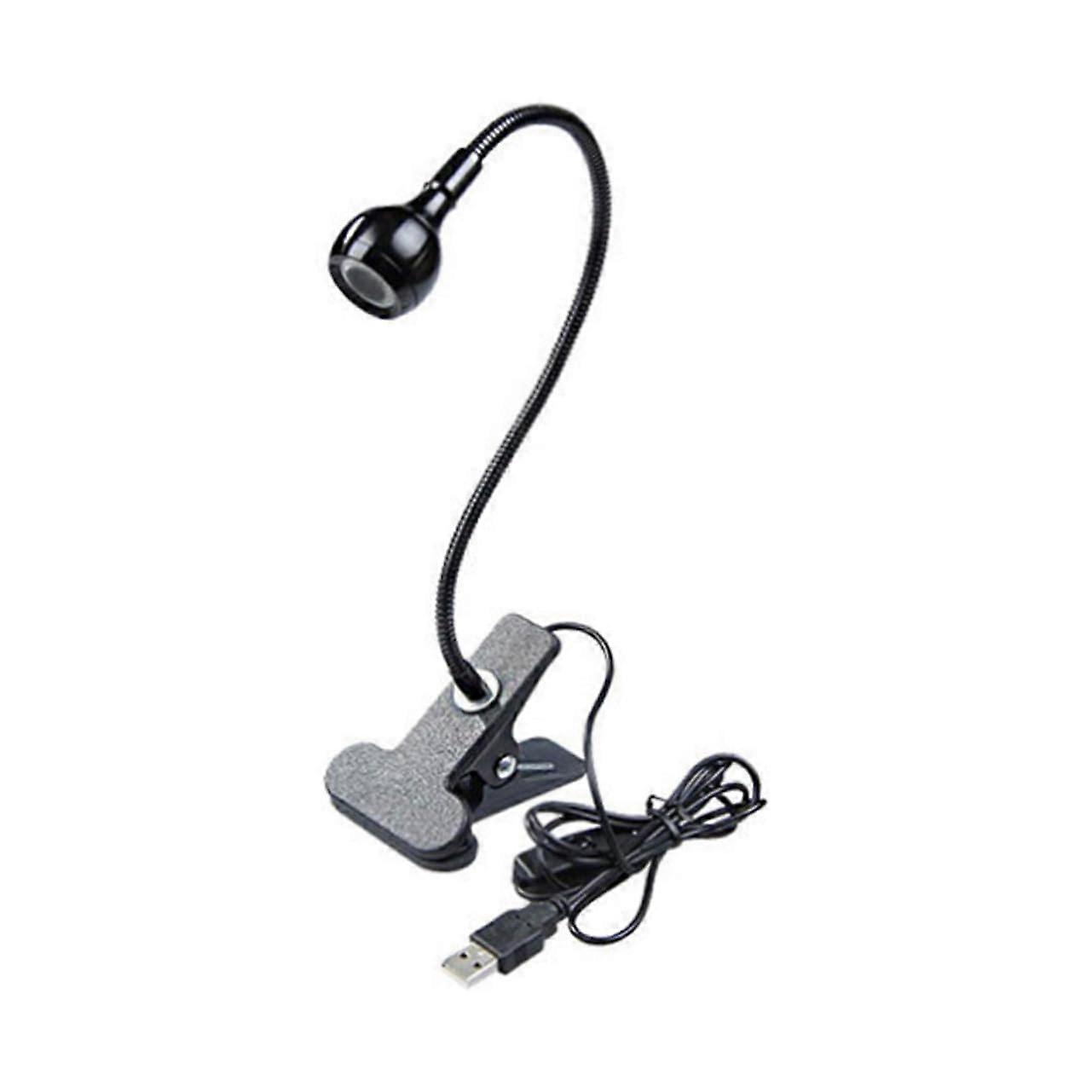 USB Reading Lamp Eye Protection LED Light With Ultra Flexible Gooseneck Home Lighting Bedside Desk Use Portable Black