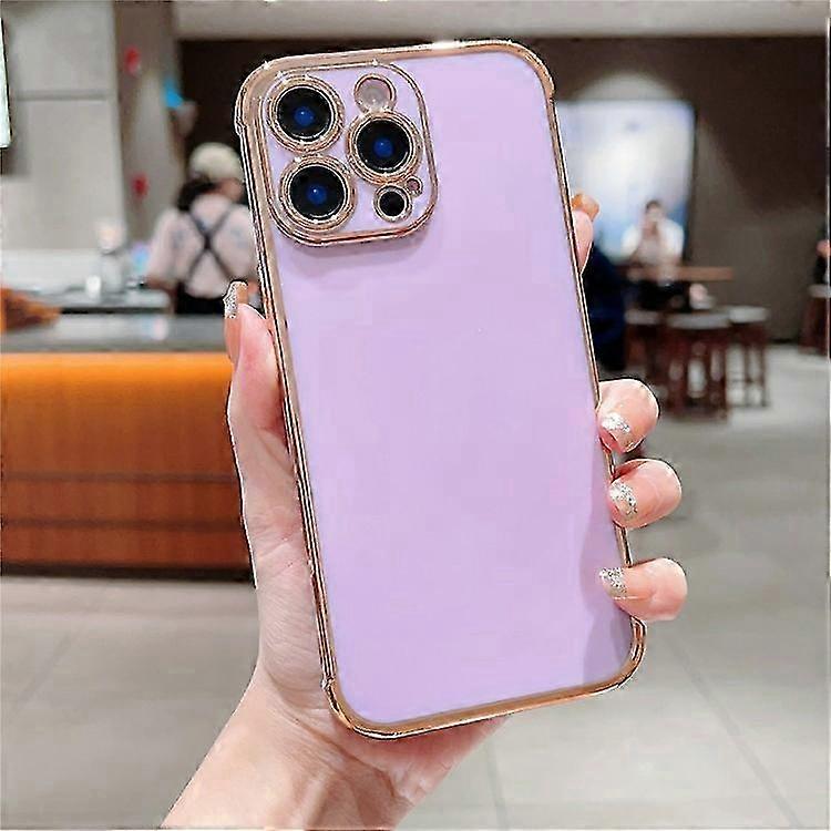 Premium Electroplated Frame TPU Soft Phone Cover for iPhone 16 Pro Max Case