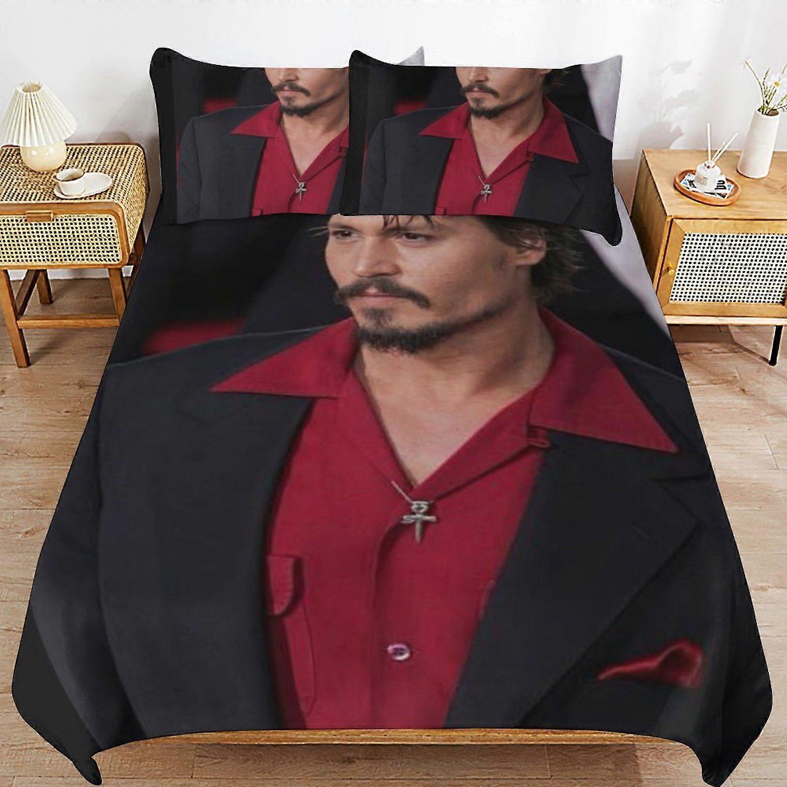 u356 Johnny Depp Cozy Feel Quality Structure Light Touch Breathable Handling Duvet Cover Sets Rest Pack n356
