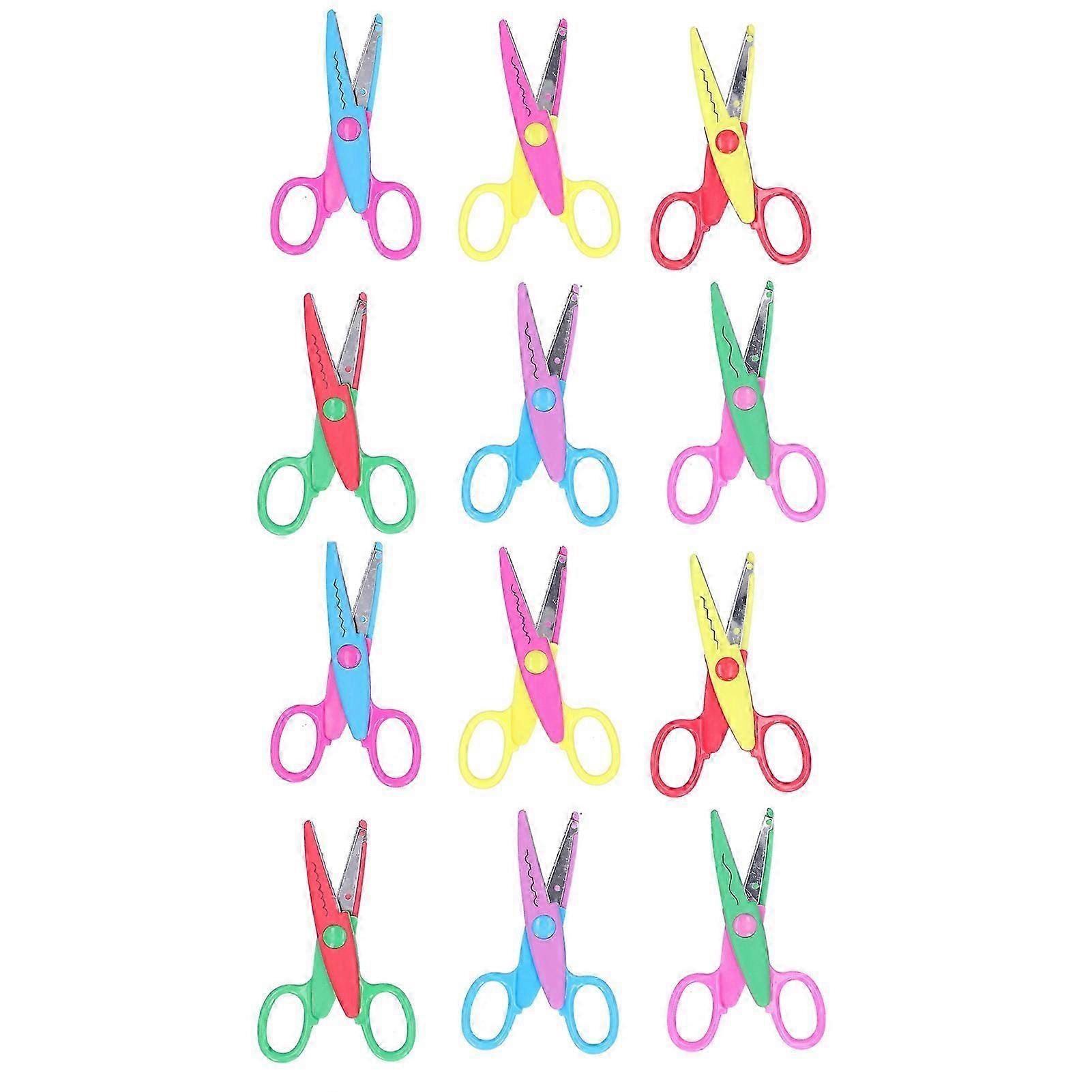 12Pcs Decorative Edge Scissors for DIY Scrapbooks and Crafting Projects