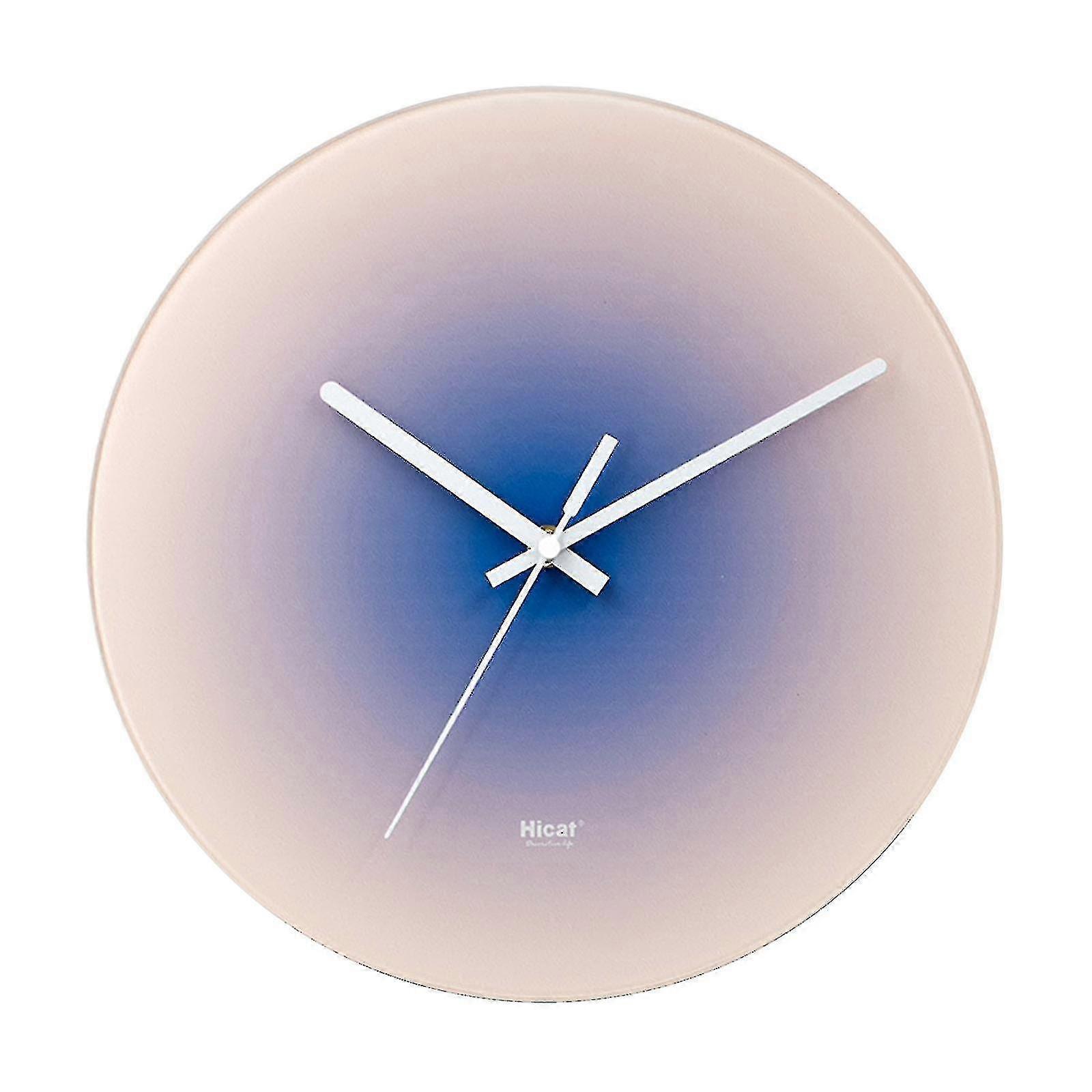 Nordic Sunset Wall Clock Battery Operated With Pointed Needle Round Silent Clock