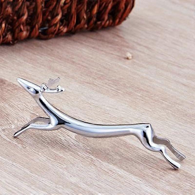 Set mit 6 Besteckauflagen in Form eines silbernen Dackels, 2,5*9cm