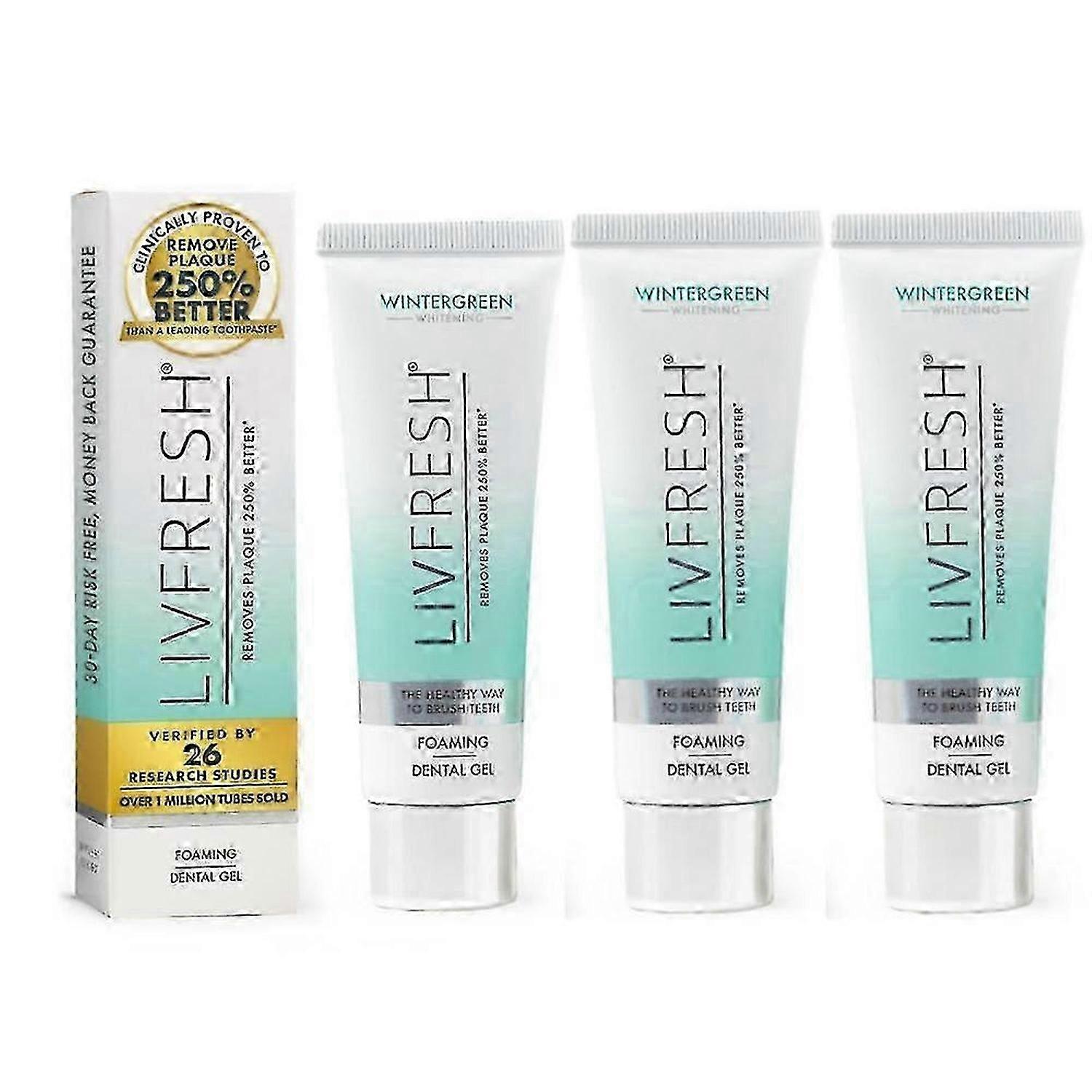 Livfresh Toothpaste Gel, Clinically Proven To Remove Plaque 250% Better_c*