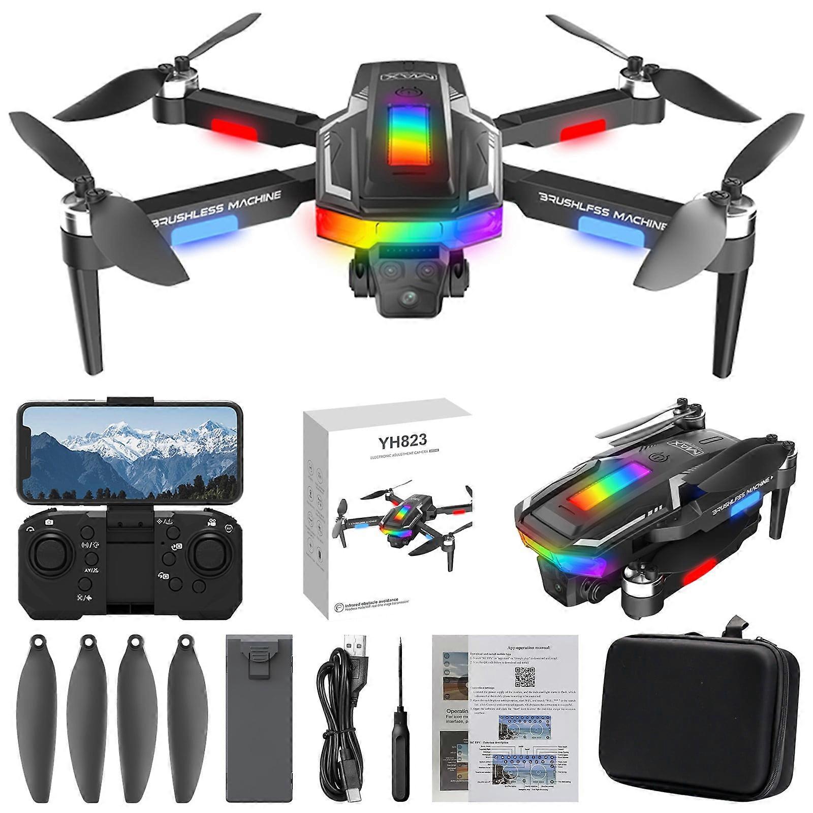 Cyber Monday Deals 2024: Viflosae FPV Drone with ESC, Camera, Brushless Motor, Cool Lights, 2.4G RC Quadcopter, Altitude Hold, Obstacle Avoidance for