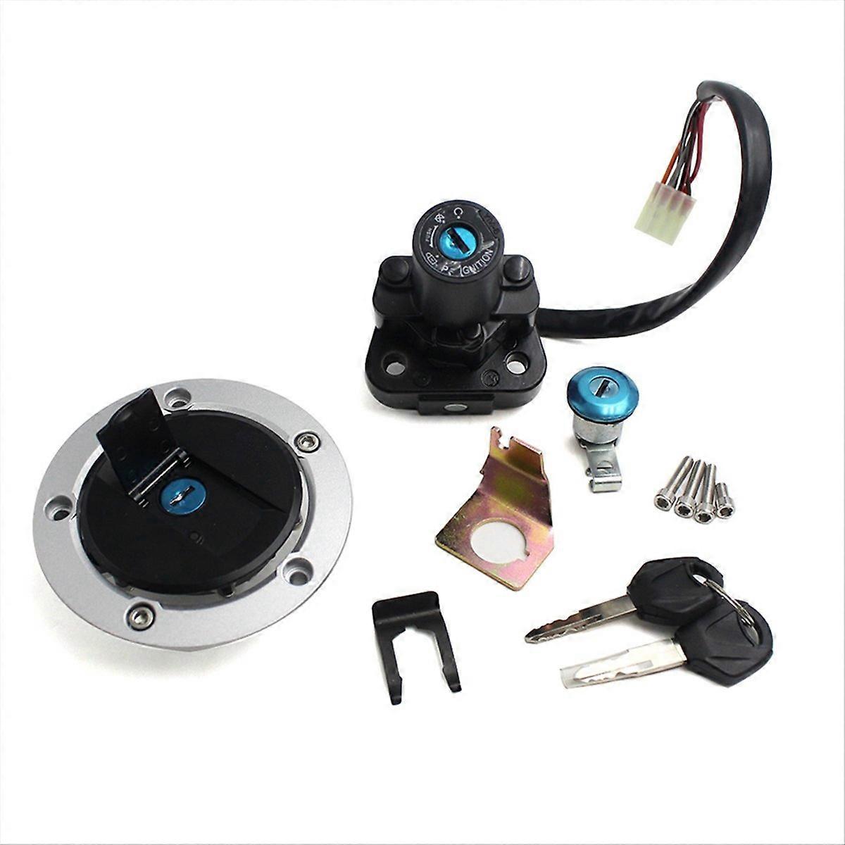 Motorcycle Ignition Switch Lock Seat Lock GAS Tunk Cap Lock with Key Set for GSXR1300 2008-2023
