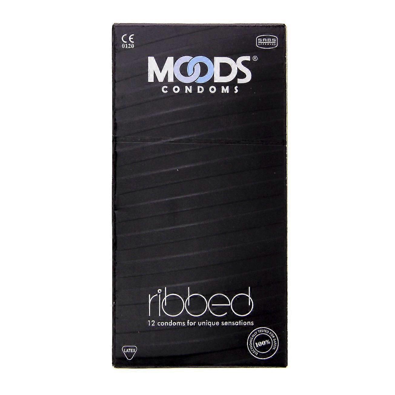 Ribbed condoms (12 pcs), Ribbed Condoms, Moods