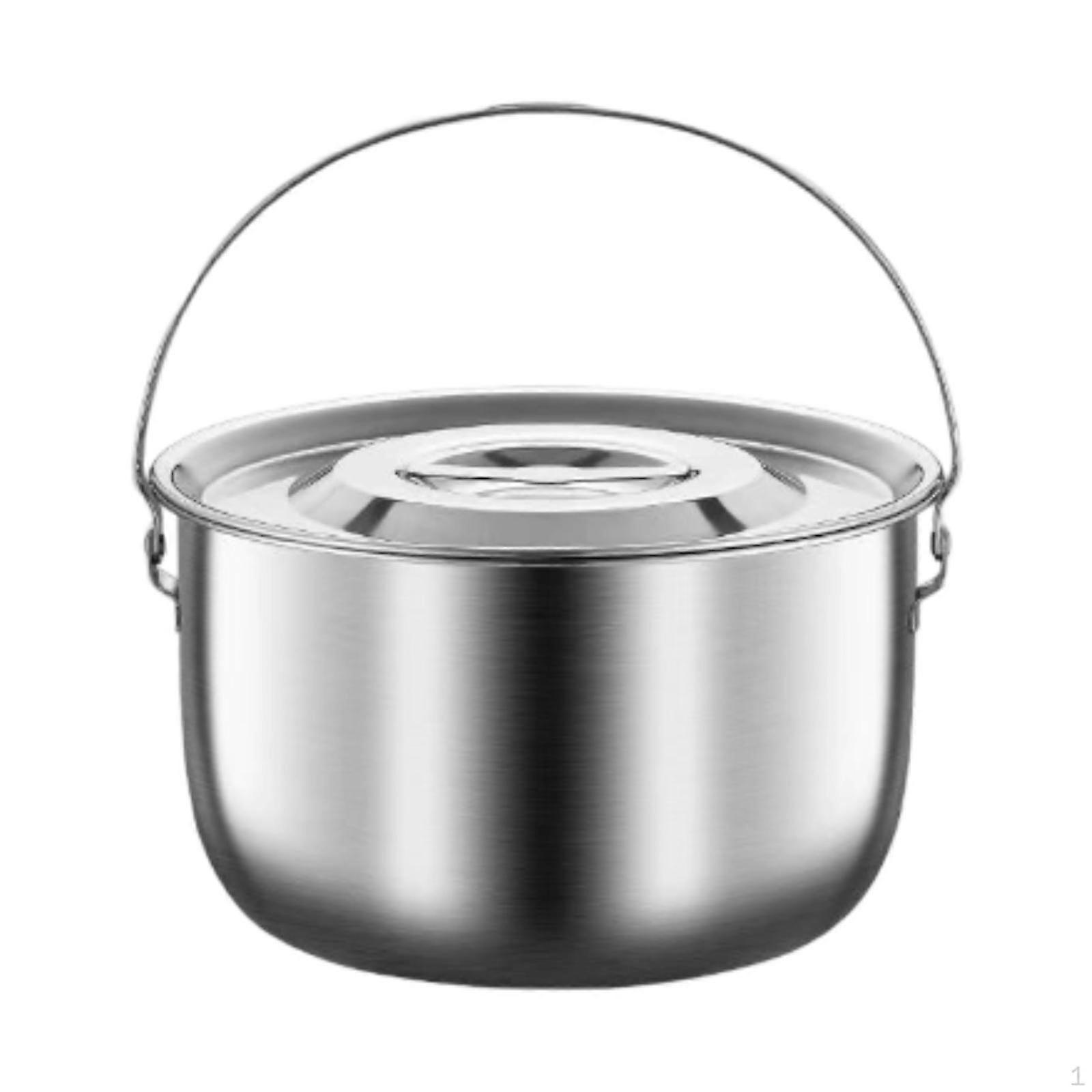 Camping Cooking Pot with Handle And Lid, Ideal for Kitchen Use Events