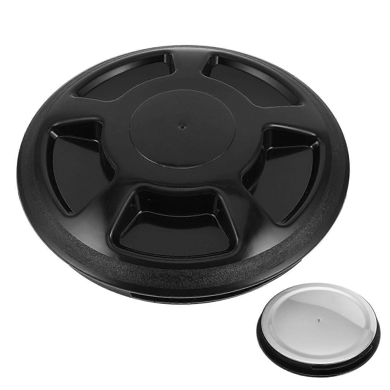 Juice Bucket Lid Multifunctional Lid Reusable Insulated Container Cover Home Use Black 1Pcs