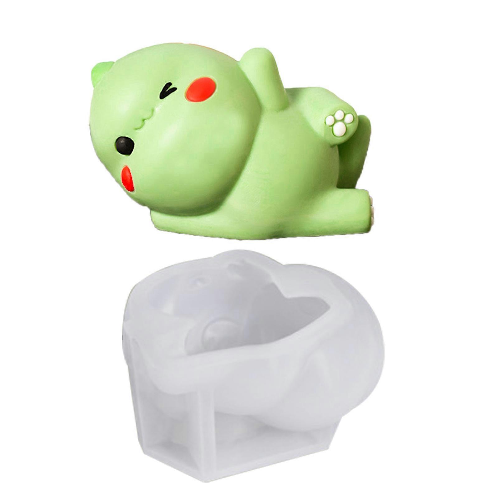 Dinosaur Figurine Silicone Molds Chocolate Molds Cake Fondant Molds for Making Candle Soap Chocolate Epoxy Resin Project Multicolor