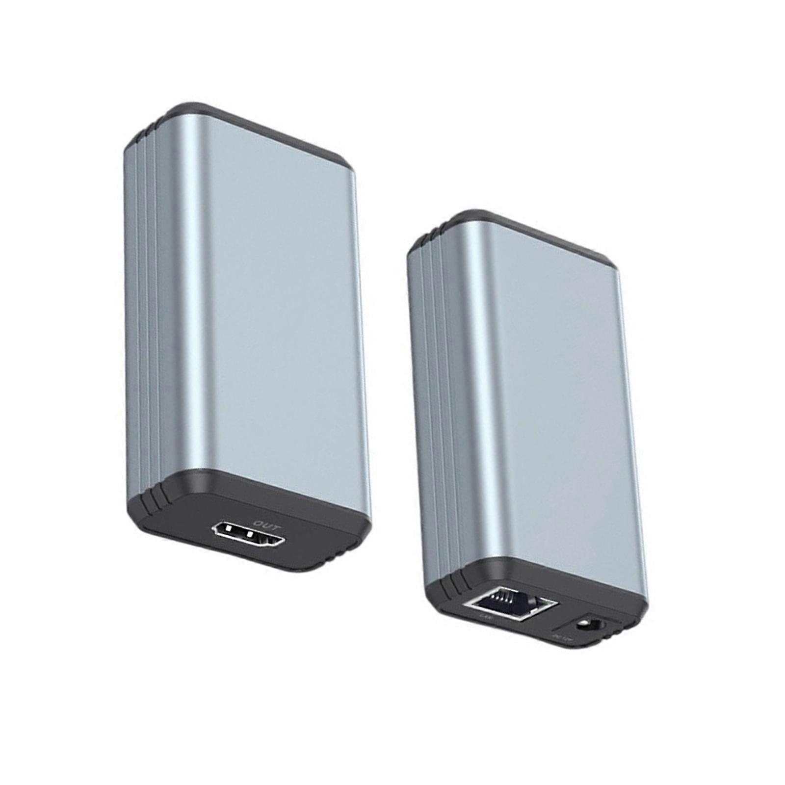 HDTV Over Ethernet Adapters 150M Transmission Distances Supports 1200P Video POCs Powereds Aluminum Construction Multicolor