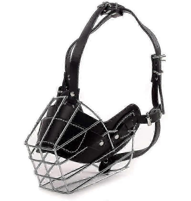 leather dog muzzle for large breeds security