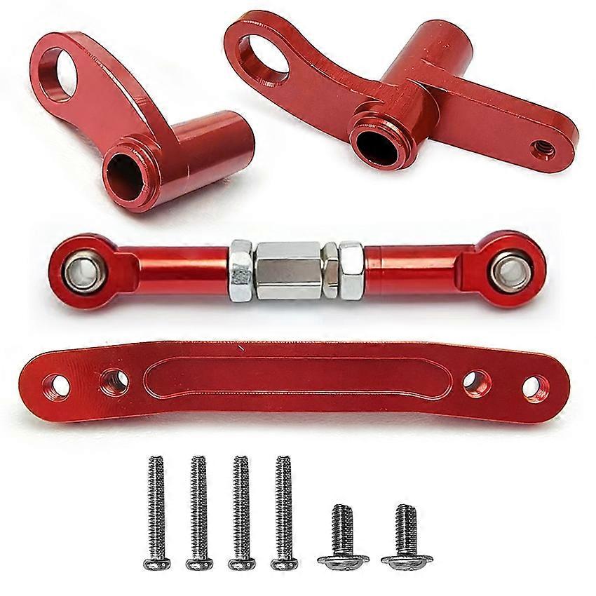 for SCY1/16 JJRC RC Car Metal Upgrade Modification Steering Assembly Accessories Red 1 Set