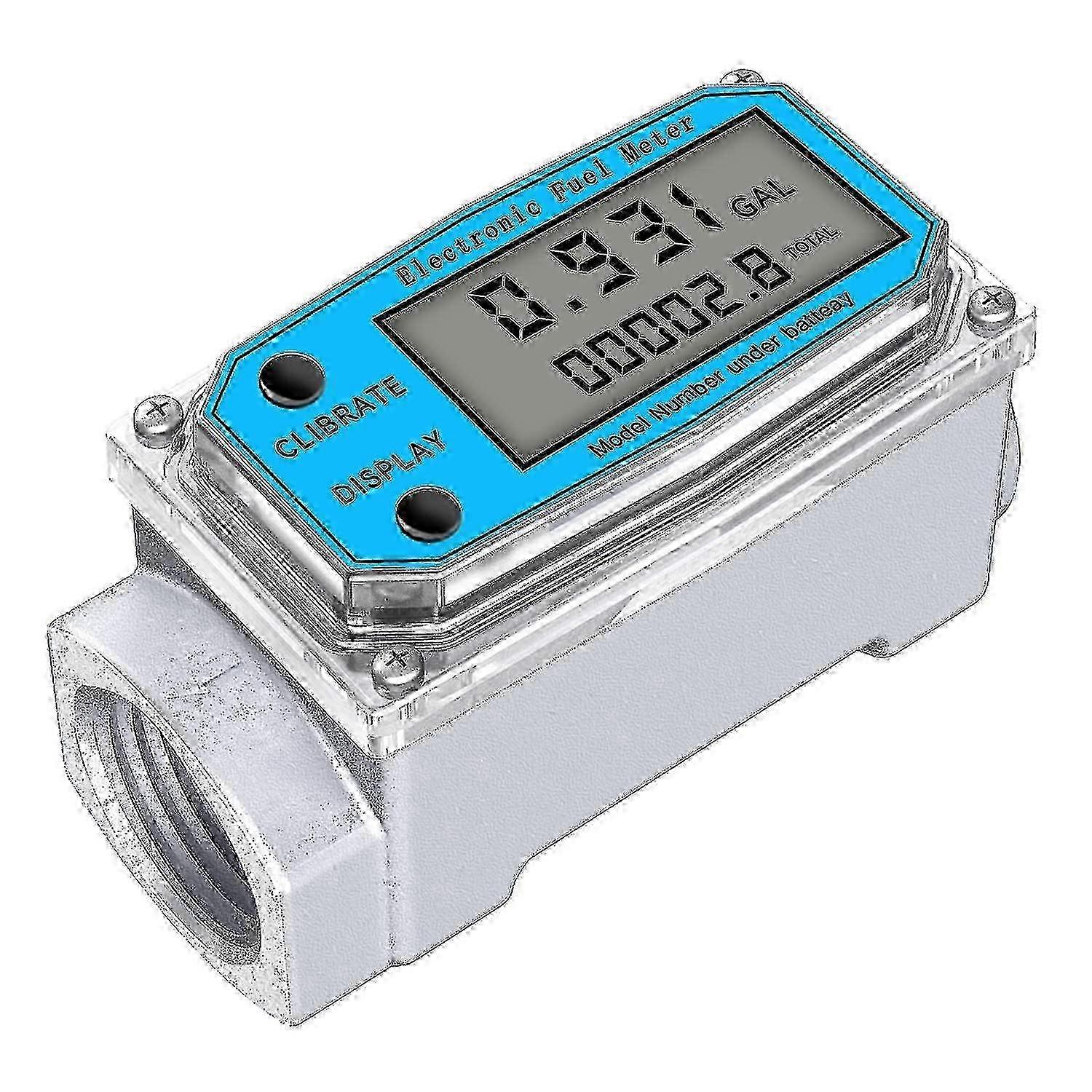 Digital Turbine Water & Fuel Flow Meter with LCD Display, NPT Counter & FNPT Thread -YS
