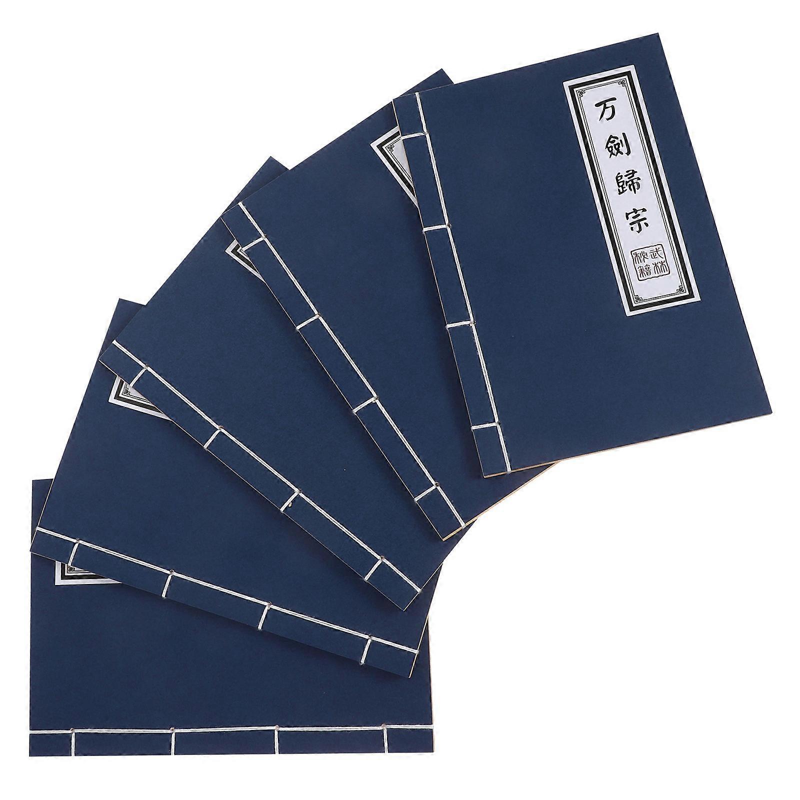 Chinese Style Notebook for Notes 5Pcs Wulin Vintage Calligraphy Journals