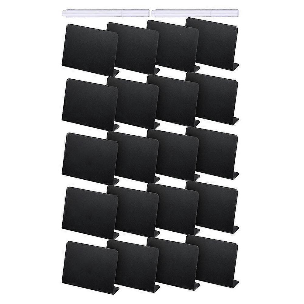 20pcs 4 X 3 Polegadas Mini Lousa Mesa de Lousa Placa De Mesa Sinal Chalkboard Buffet Tags Rótulo de Comida Para Festa Tabl