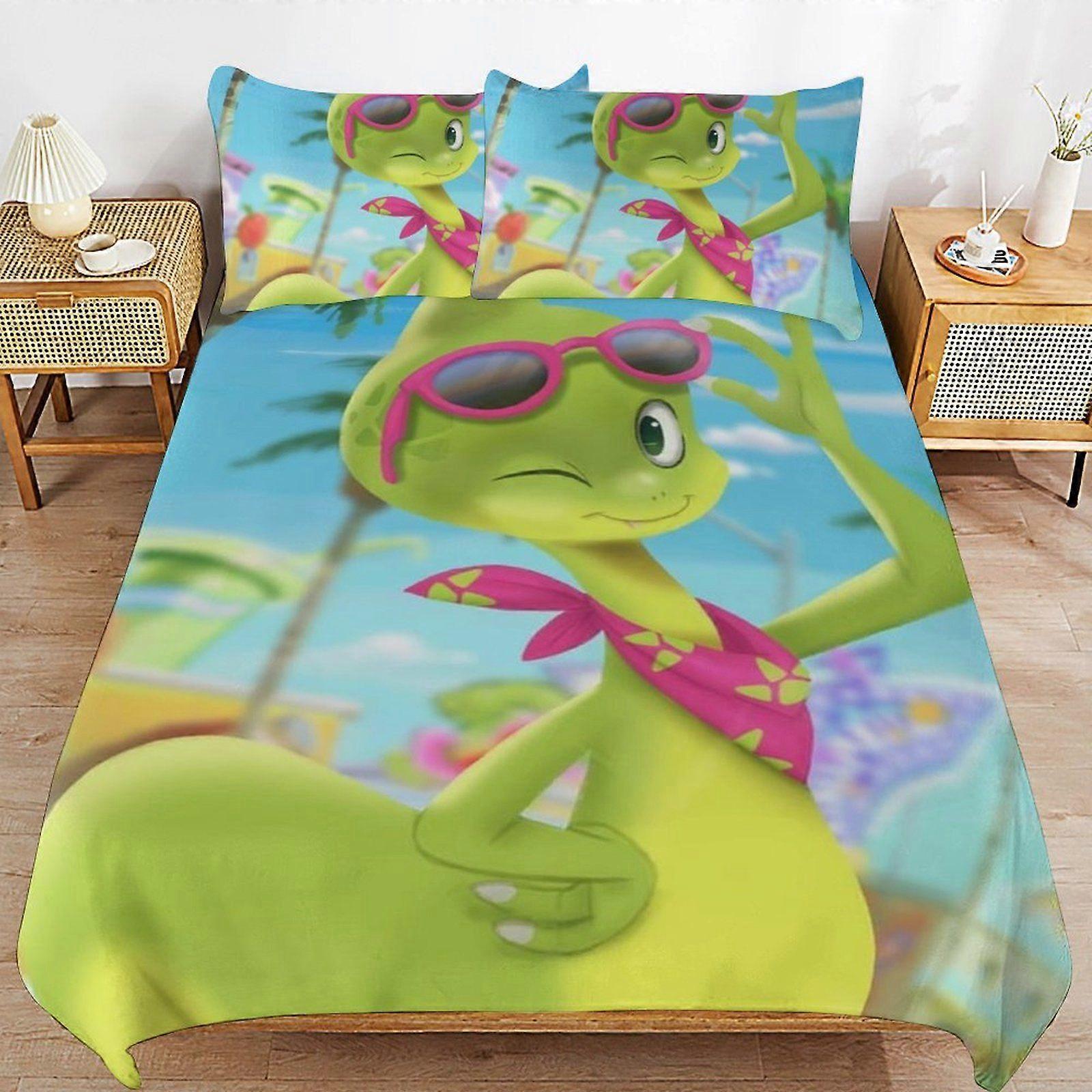 o461 Denver  the Last Dinosaur Consistent Sleep Texture Secure Fit Zipper Clean Structure Fabric Duvet Cover Sets Need h461