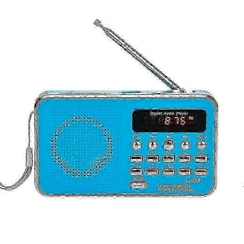 L-938 Mini Portable Digital FM Radio Speaker with Built-in Antenna