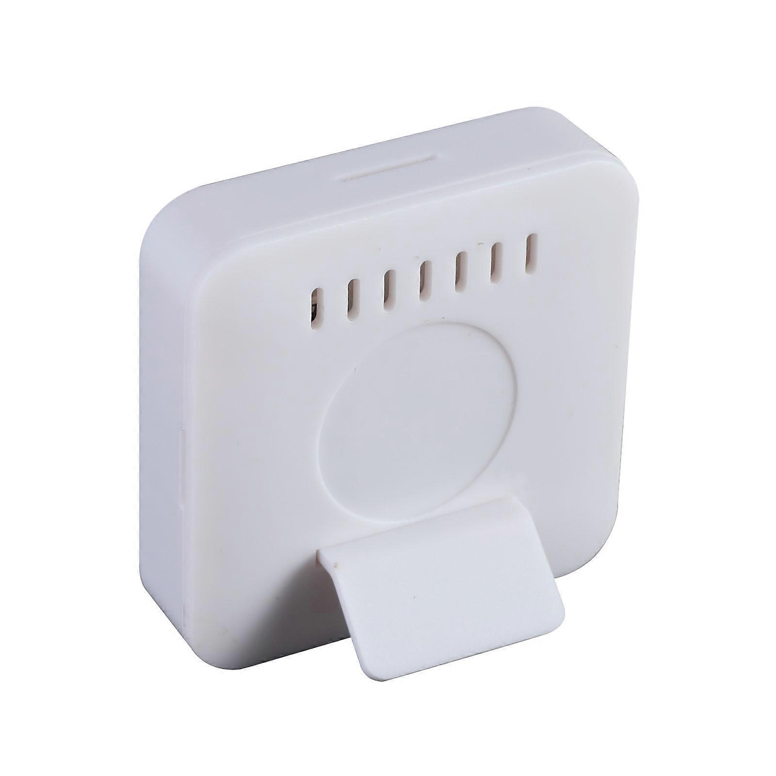 Multifunction Indoor Temperature Humidity Digital Meter Guage with Clock, Easy to Read Energy Saving for Home Aesthetics  White