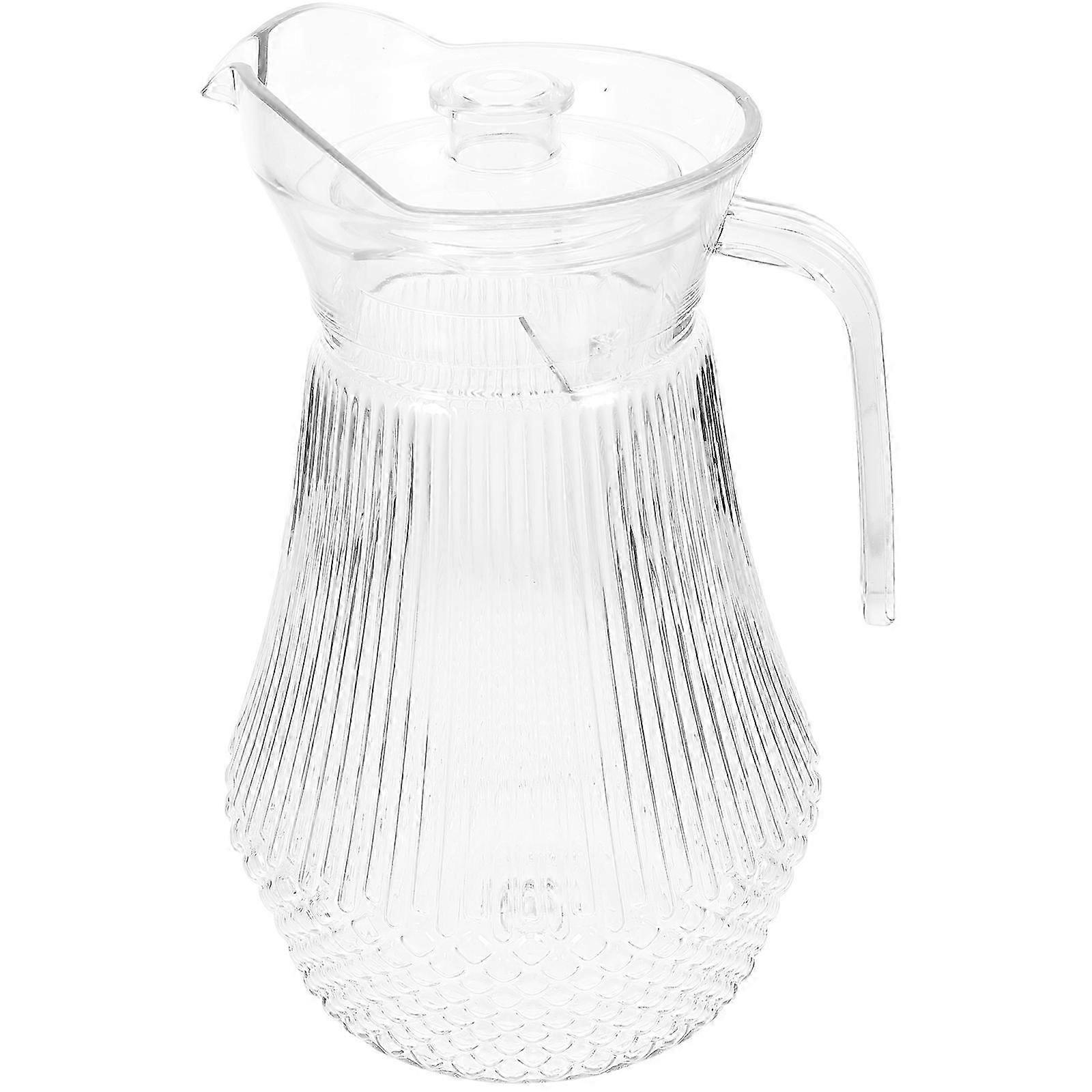 Large Capacity Plastic Pitcher with Lid Water Pitcher Juice Ice Tea Pitcher with Handle