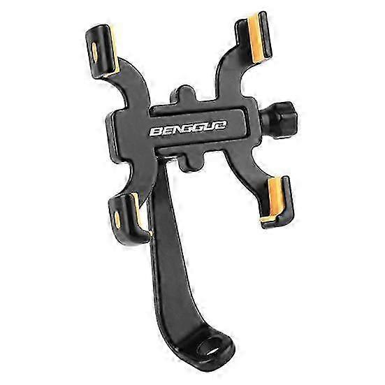 Cycling Handlebar Phone Holder with Anti-Slip Clamp and Mirror