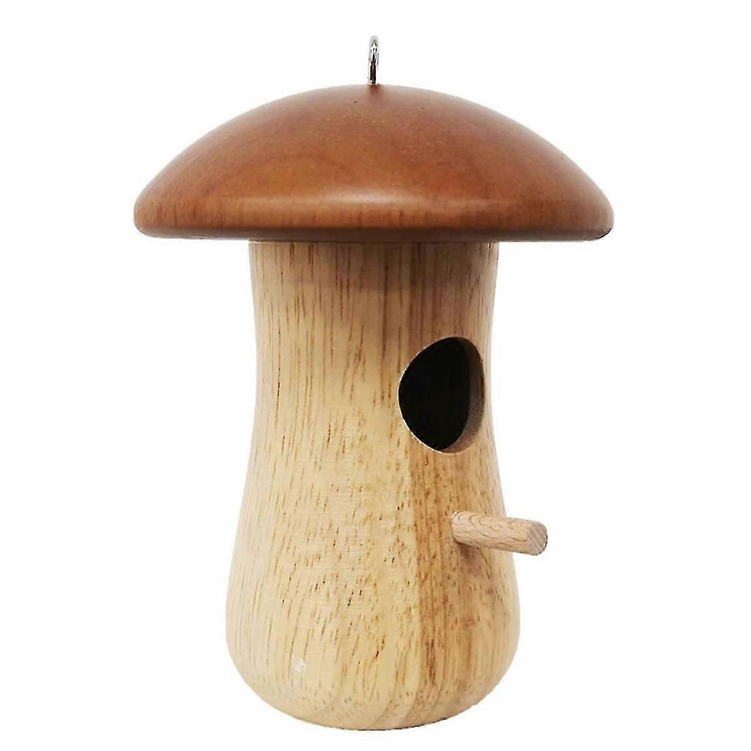 Outdoor mushroom bird houses for nesting