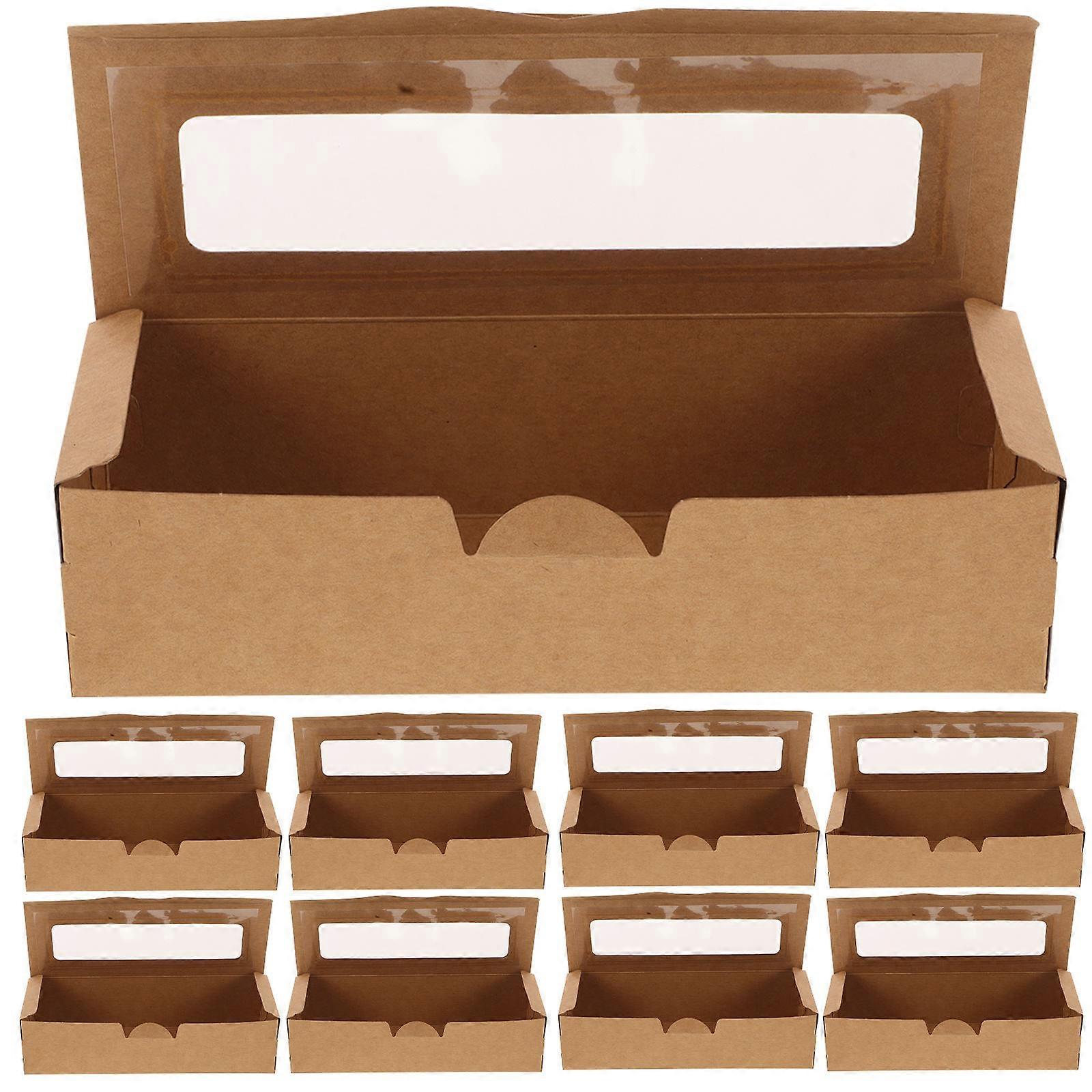 Treat Boxes Baking Packaging Boxes for Cookies 60Pcs Khaki Paper